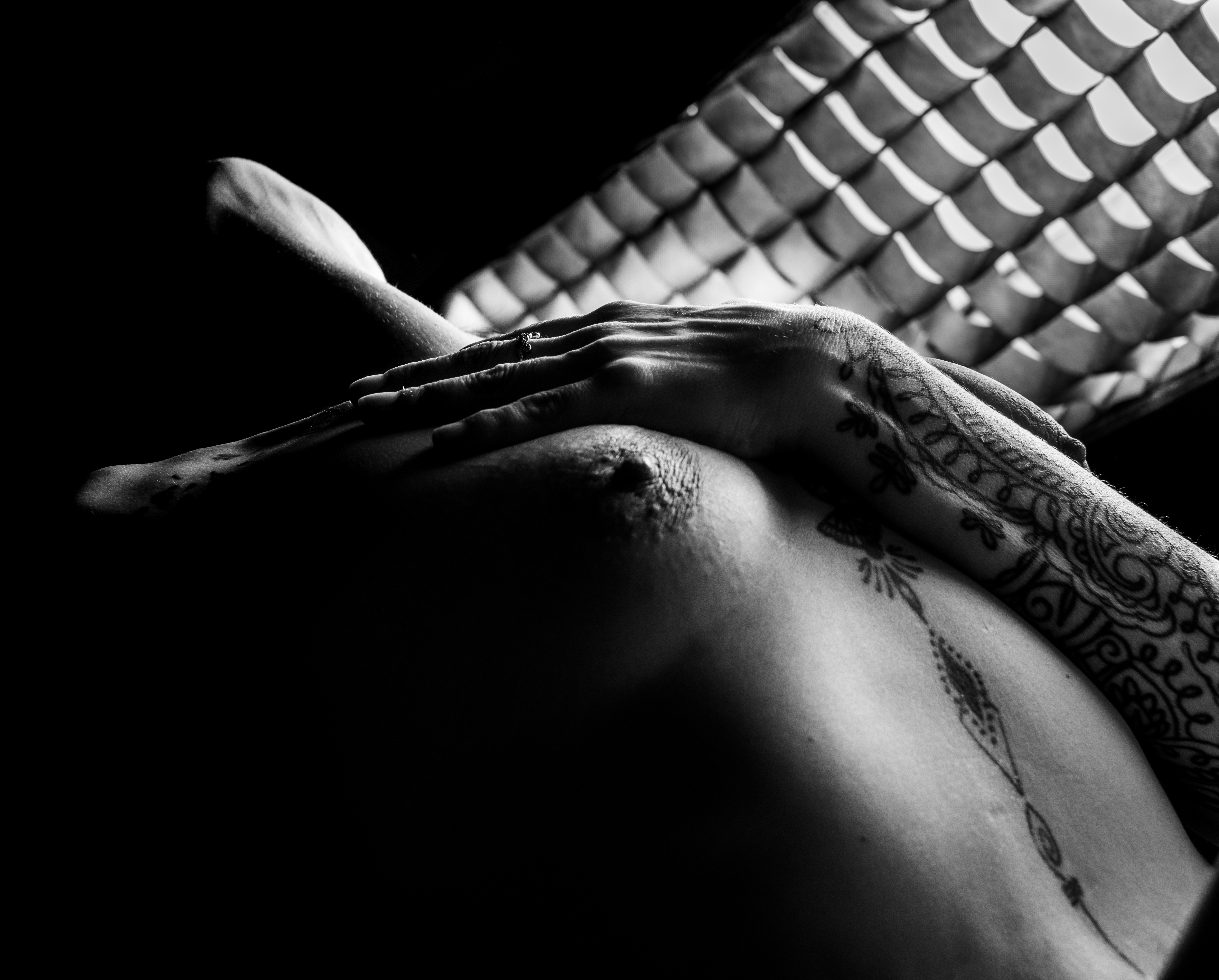 Photograph of a nude model at BadBoy Photography in Boise, Idaho.